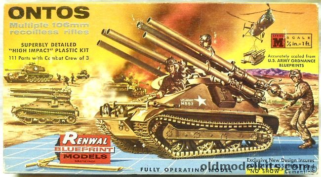 Renwal 1/32 M-50 Ontos 'The Thing With The Sting', M557-100 plastic model kit